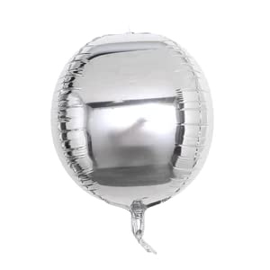 22 Inch Silver Color 4D Round Aluminum Foil Balloon