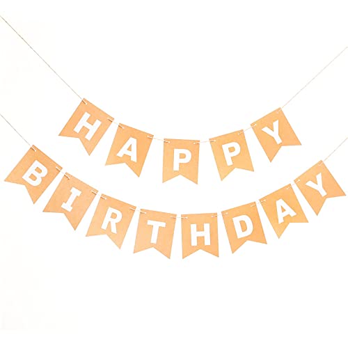 Orange And Gold Happy Birthday Banner (3 Meters)