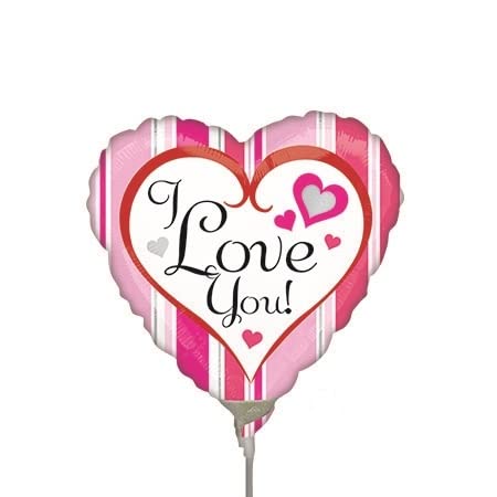 18 Inch Multicolor Heart Printed I Love You Foil Balloon