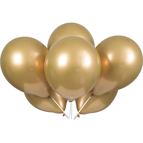 Metallic Shining Latex Balloons Gold Color(Pack of 50)