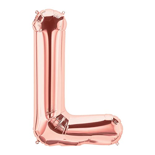 16 Inch Solid L To Z Alphabets / Letters Rose Gold Foil Party Balloon