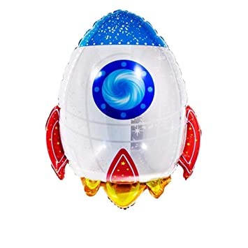 30 Inch Large Size Space Theme Rocket Foil Balloon