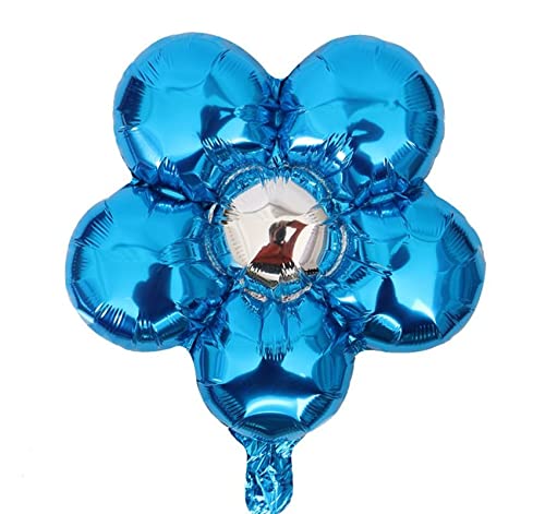 18 Inch Dark Blue Five Pestals Flower Shaped Aluminum Foil Balloon (Pack of 1)