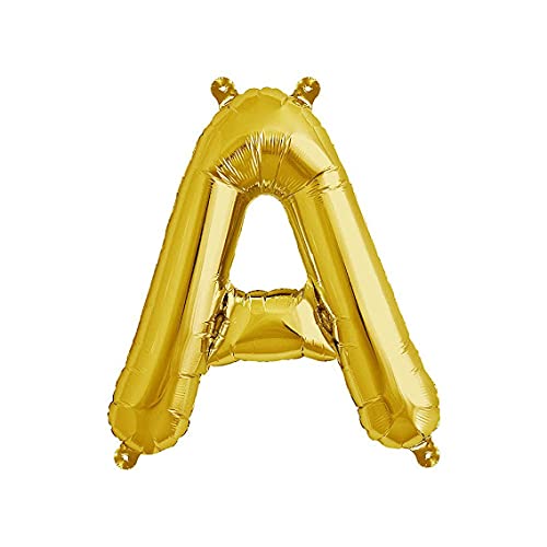 16 Inch Solid A Alphabets / Letters Gold Foil Party Balloon
