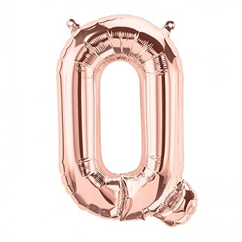 16 Inch Solid Q Alphabets / Letters Rose Gold Foil Party Balloon