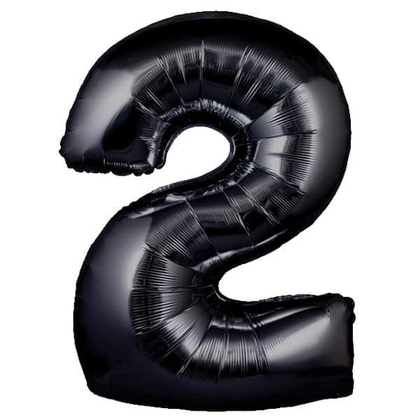 16 Inch Solid 40 Number Silver Foil Balloon