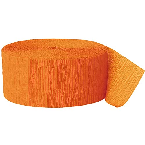 9 Meter Orange Crepe Paper Streamers (Pack of 6)