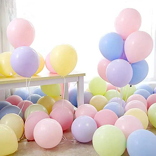 Blue, Green, Yellow, Grey, Pink, Purple, Dark Pink, Pastel Latex Balloon (Contains Each Colour Of 25 Pcs)