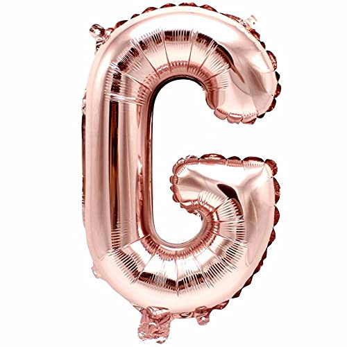16 Inch Solid G Alphabets / Letters Rose Gold Foil Party Balloon