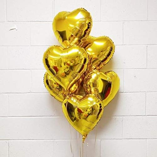 18 Inch Gold Heart Shape Foil Balloon