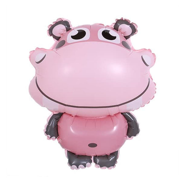 24 Inch Large Size Multicolor Hippo Foil Balloon