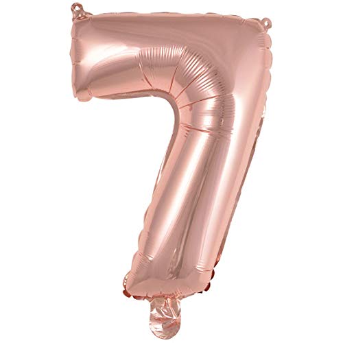 32 Inch Solid 7 Number Rosegold Foil Balloon