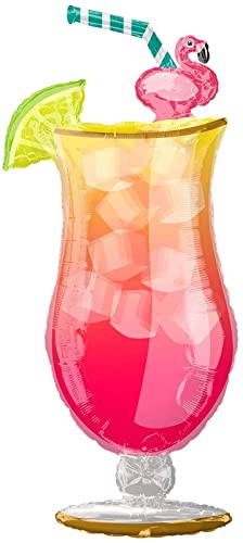 41 Inch Jumbo Tropical Drinking Juice Foil Party Balloon