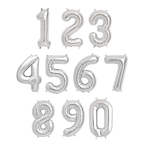 16 Inch 25th Happy Birthday Alphabets & 16 Inch 25 Number Silver Foil Balloon