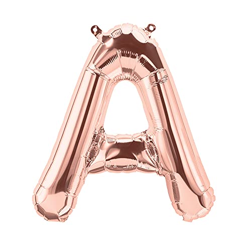 16 Inch Solid A Alphabets / Letters Rose Gold Foil Party Balloon