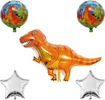 41 Inch Orange Dinosaurs Combo Foil Balloon Set (Pack of 5)