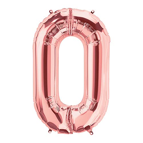 16 Inch Solid O Alphabets / Letters Rose Gold Foil Party Balloon