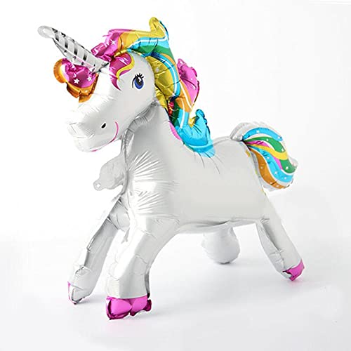 24 Inch White 4D Unicorn Foil Balloon