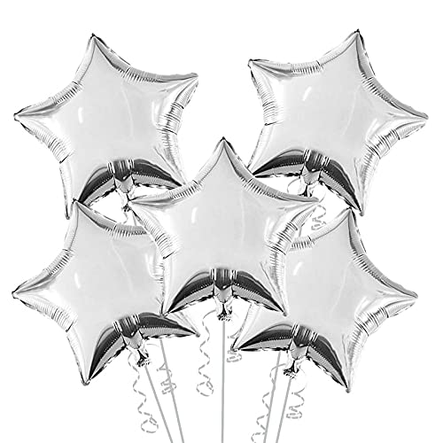 18 Inch Silver Star Shape Foil Balloon