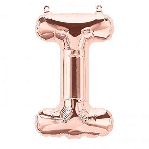 16 Inch Solid I Alphabets / Letters Rose Gold Foil Party Balloon