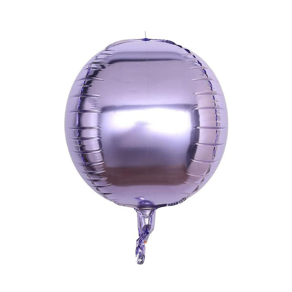 22 Inch Lavender Color 4D Round Aluminum Foil Balloon