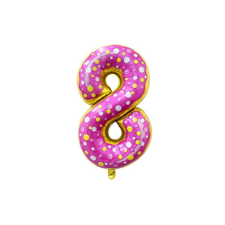 34'' Inch Donut Shape Number 8 Foil Balloon
