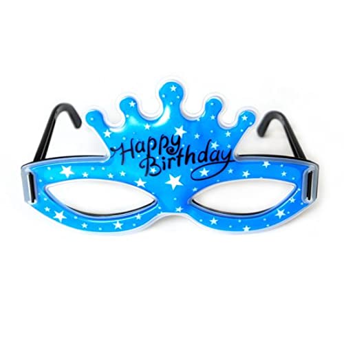 Blue 15.3 cm x 8 cm Happy Birthday Type Glowing In Dark Eye/Face Mask