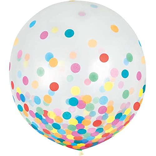 Multi Confetti Latex Glitter Balloons