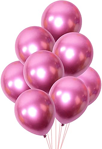 Dark Green Happy Birthday Banner And Purple Metallic Balloons