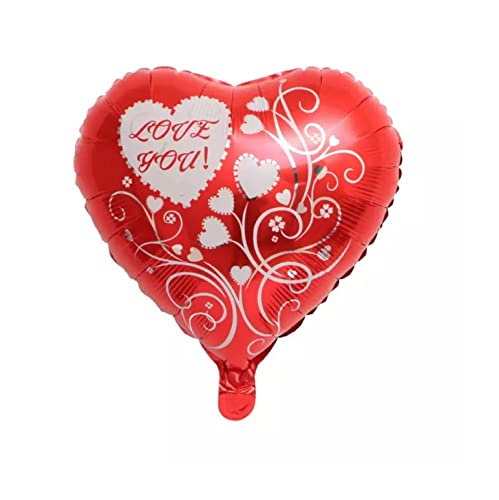 18 Inch Red Heart Printed Love You Foil Balloon