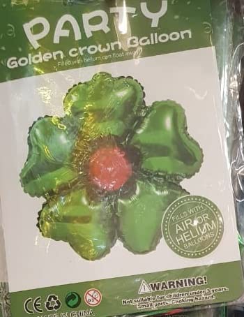 18 Inch Green Five Pestals Flower Shaped Aluminum Foil Balloon (Pack of 1)