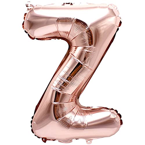 16 Inch Solid Z Alphabets / Letters Rose Gold Foil Party Balloon