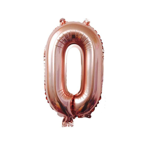 40 Inch Solid  0 Number Rosegold Foil Balloon