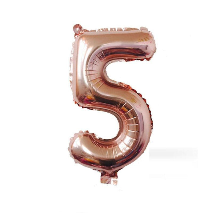 40 Inch Solid  5 Number Rosegold Foil Balloon