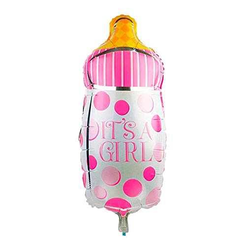 New Born Baby It's A Girl Feeder Bottle Shaped Pink Color Foil Balloon