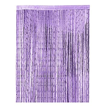 3Ft X 6Ft Lavender Color With Sparkle String Curtains Hanging