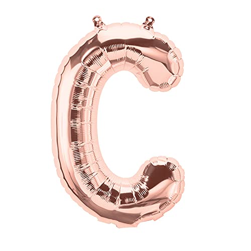 16 Inch Solid C Alphabets / Letters Rose Gold Foil Party Balloon