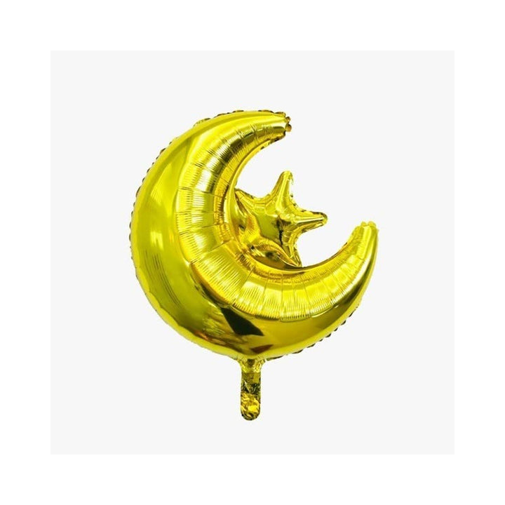 16 Inch Moon Star Shaped Golden Helium Foil Balloon