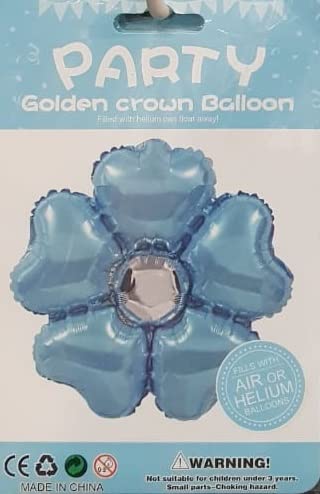 18 Inch Blue Five Pestals Flower Shaped Aluminum Foil Balloon (Pack of 1)