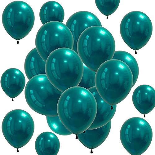 Dark Blue Happy Birthday Banner And White Metallic Balloons