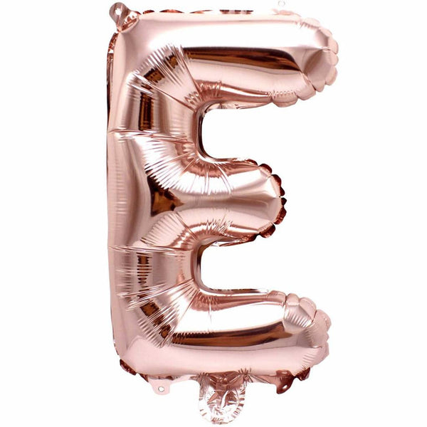 16 Inch Solid E Alphabets / Letters Rose Gold Foil Party Balloon