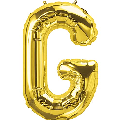 16 Inch Solid G Alphabets / Letters Gold Foil Party Balloon