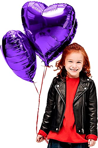 18 Inch Purple Heart Shape Foil Balloon