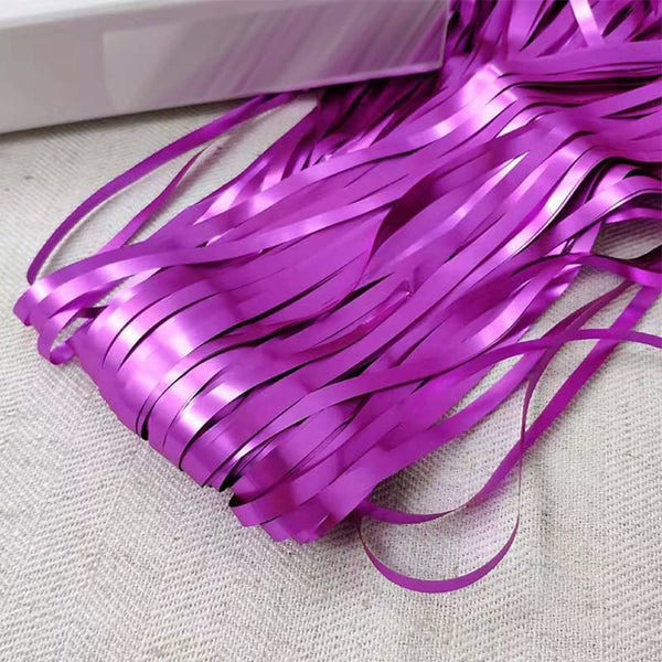 3ft x 6ft Purple Matt Finish Chrome Foil Fringe Curtains
