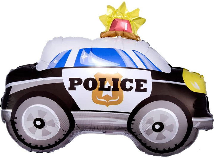 22 Inch Multicolor Printed Police Car Foil Balloon