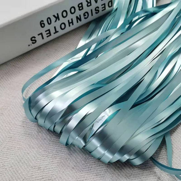 3ft x 6ft Blue Matt Finish Chrome Foil Fringe Curtains