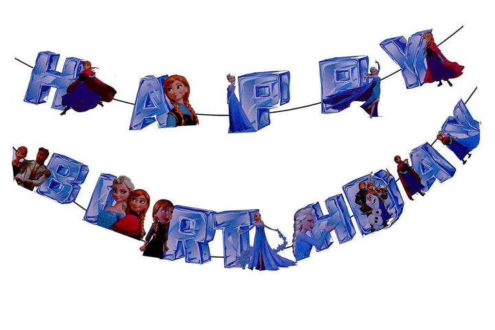 Multicolor Cartoon Theme Happy Birthday Banner (Pack of 13)