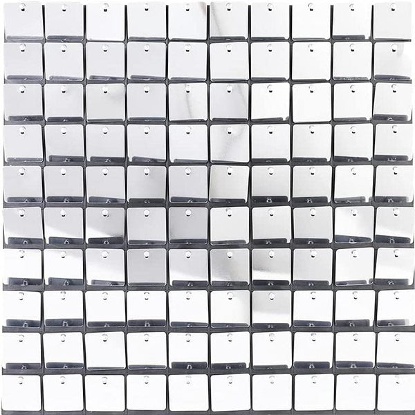 1 Ft X 1 Ft Silver Color Shimmer Wall Panels Great