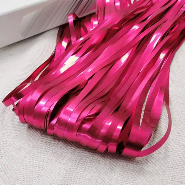 3Ft x 6Ft Pink Chrome Foil Fringe Curtains (Pack of 4)