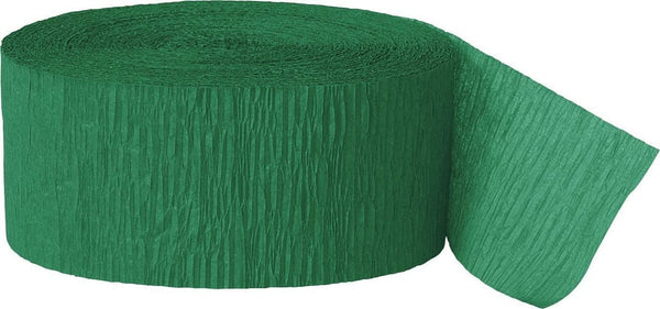 9 Meter Green Crepe Paper Streamers (Pack of 6)